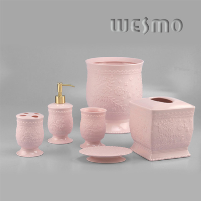 Home Virage nuansa Pink 6 potongan keramik suite set